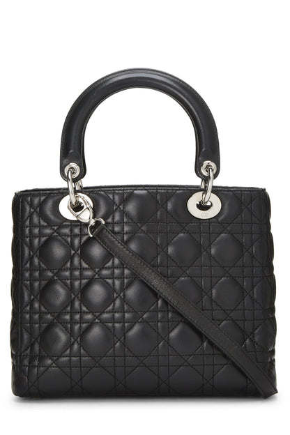Dior, Black Cannage Quilted Lambskin Lady Dior Medium, Black