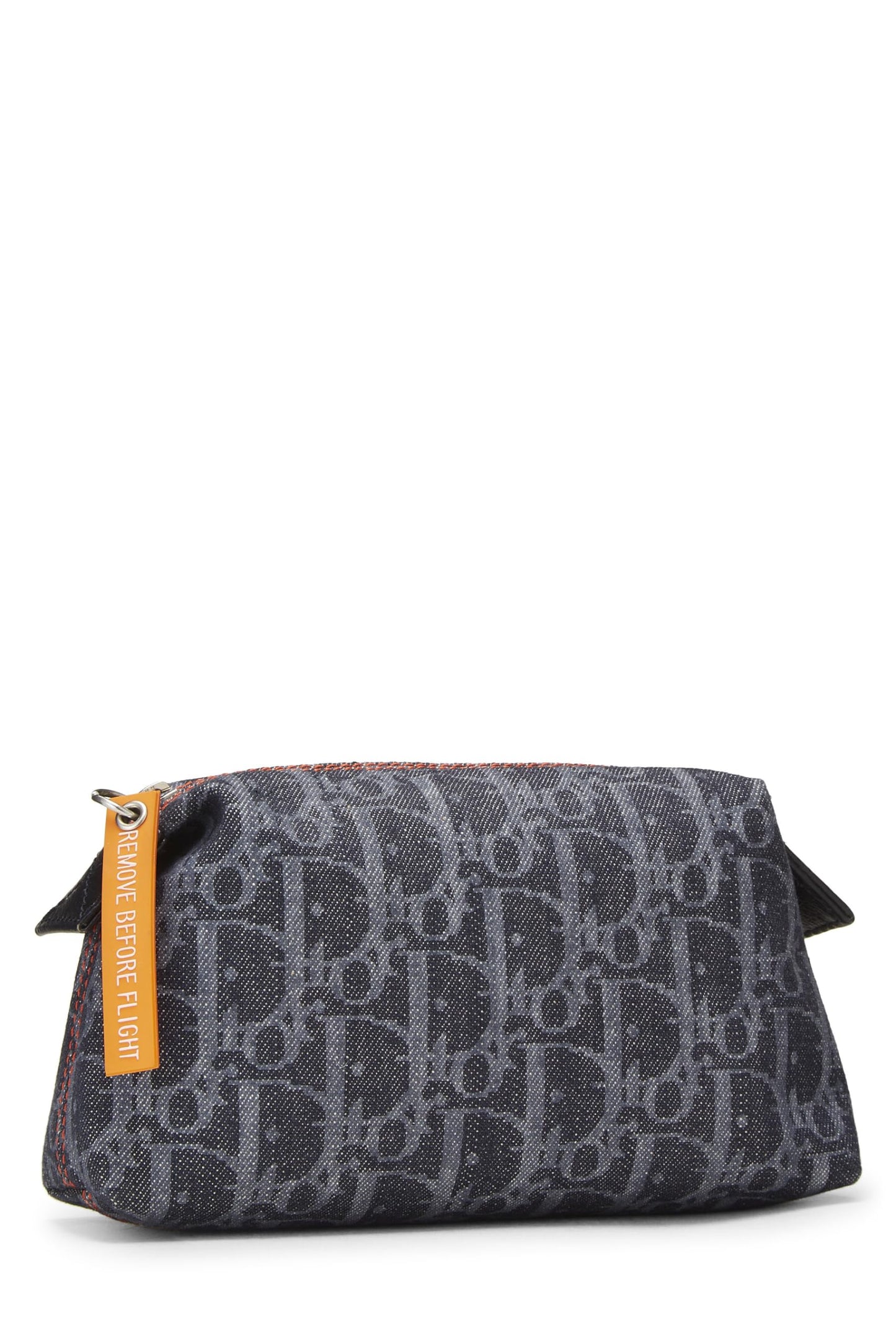 Dior, Navy Denim Trotter Flight Pouch, Navy