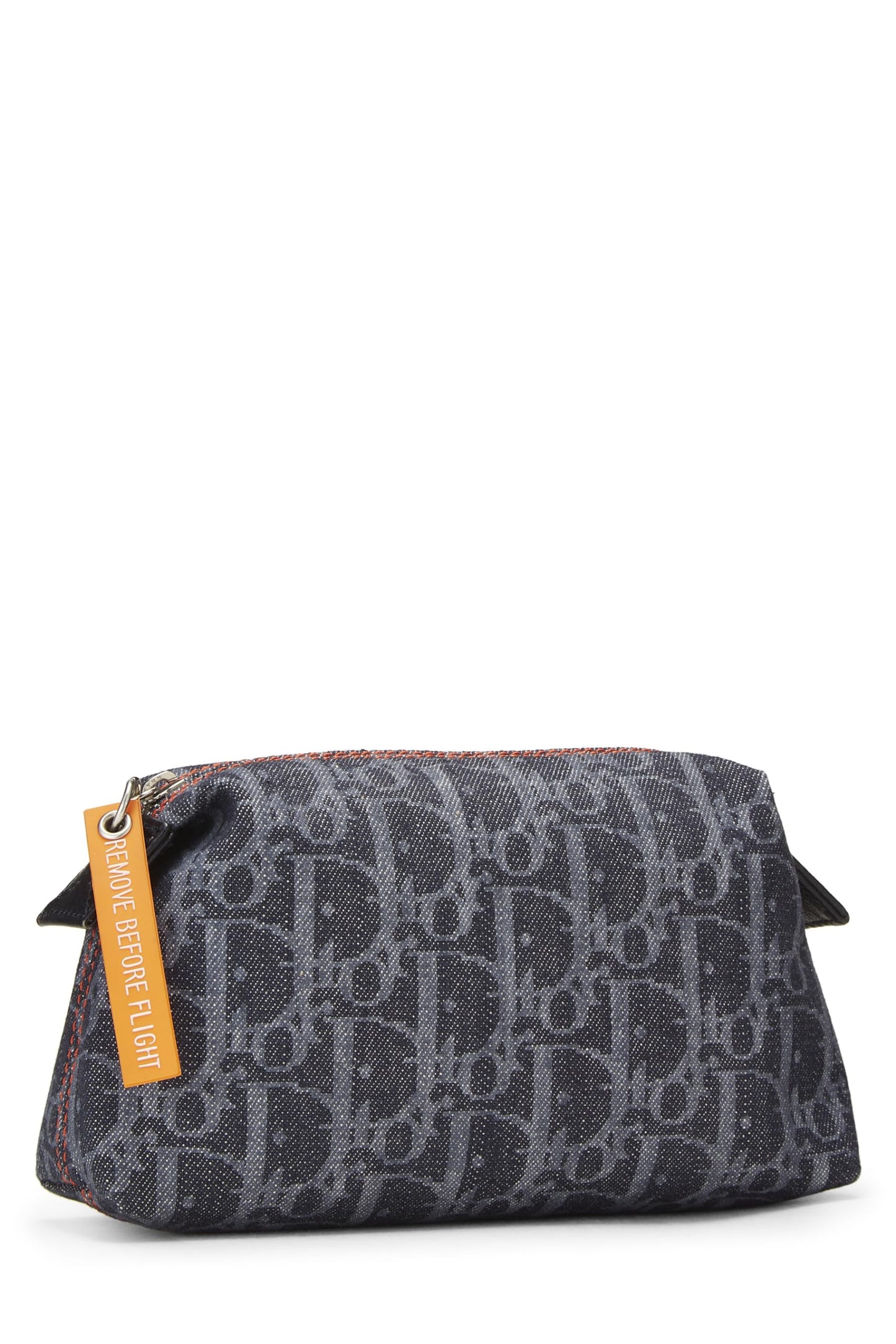 Dior, Navy Denim Trotter Flight Pouch, Navy