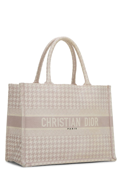 Dior, Pink Canvas Houndstooth Book Tote Medium, Pink
