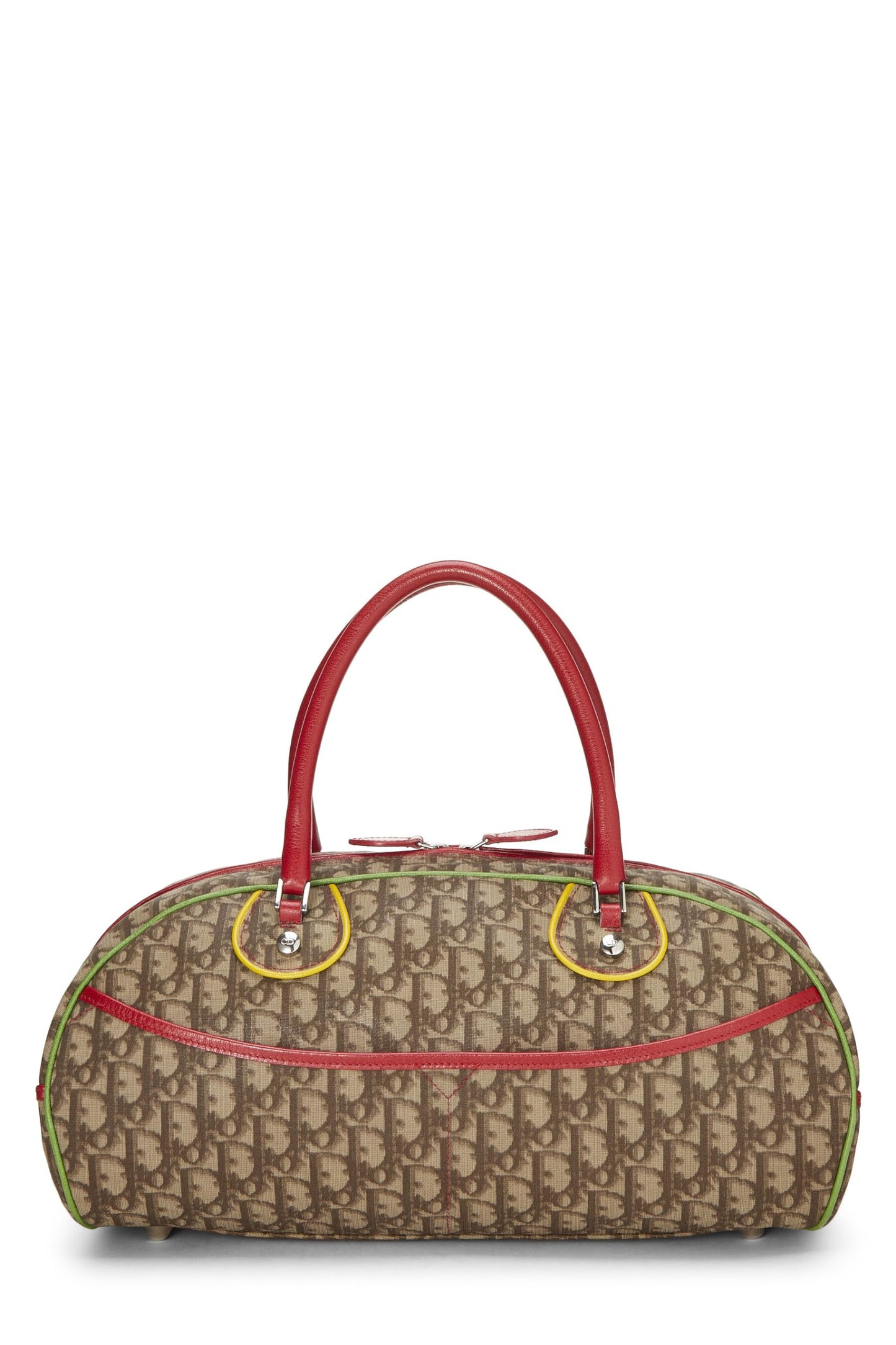 Dior, Brown Trotter Coated Canvas Rasta Bowler Bag, Brown