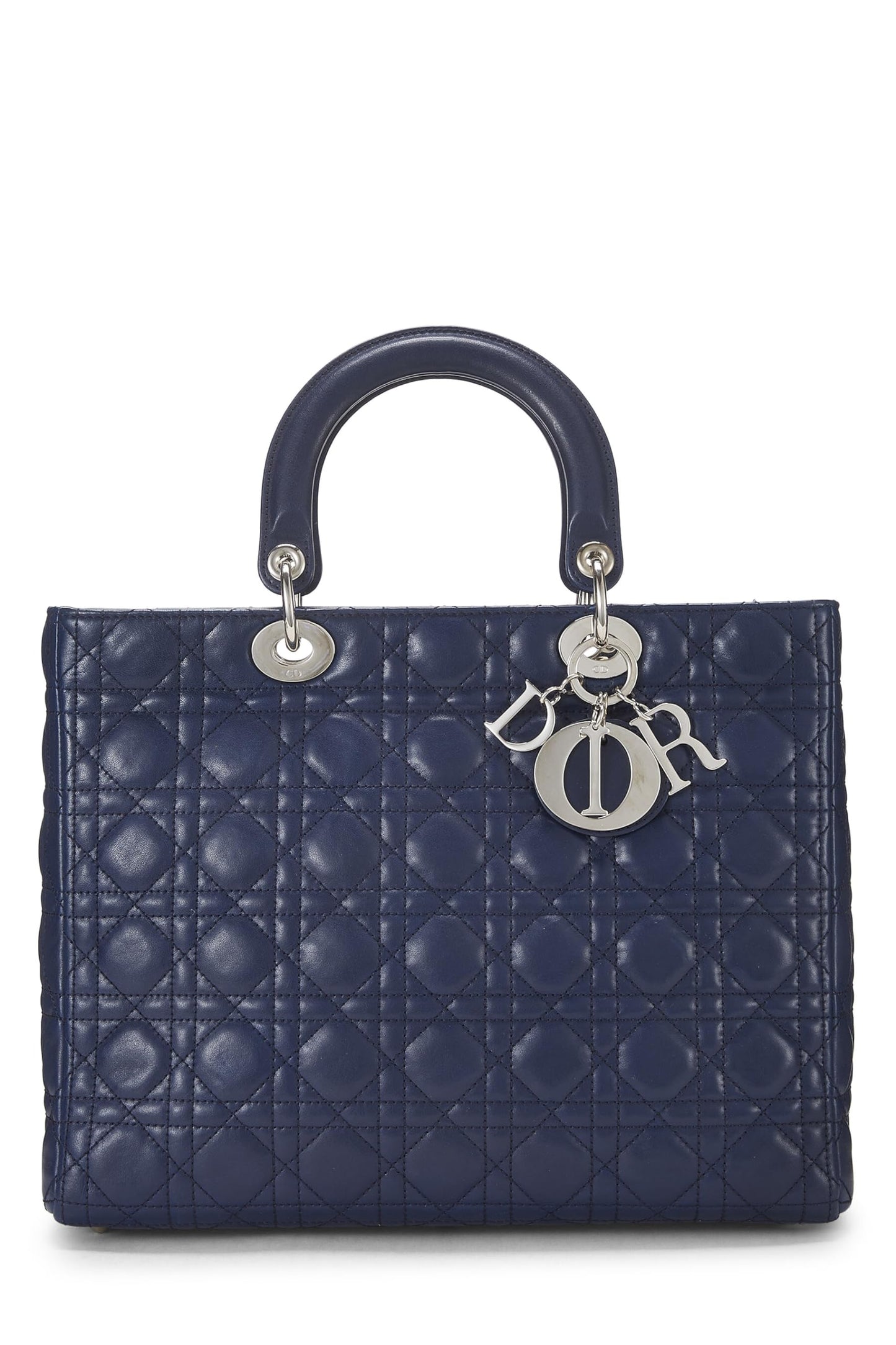 Dior, Blue Cannage Quilted Lambskin Lady Dior Large, Blue