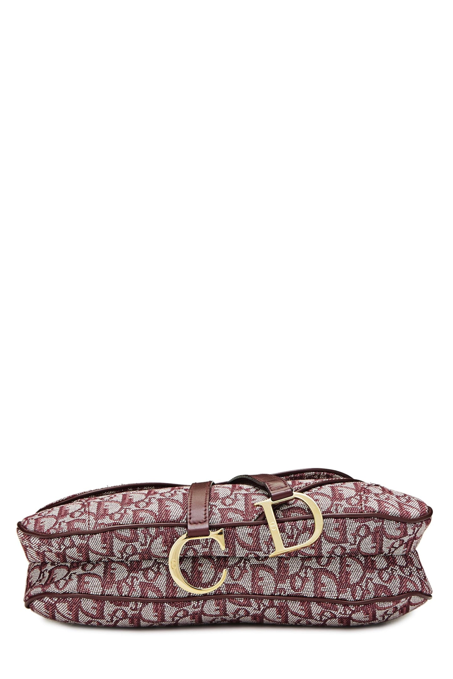Dior, Burgundy Trotter Canvas Double Saddle Bag, Burgundy