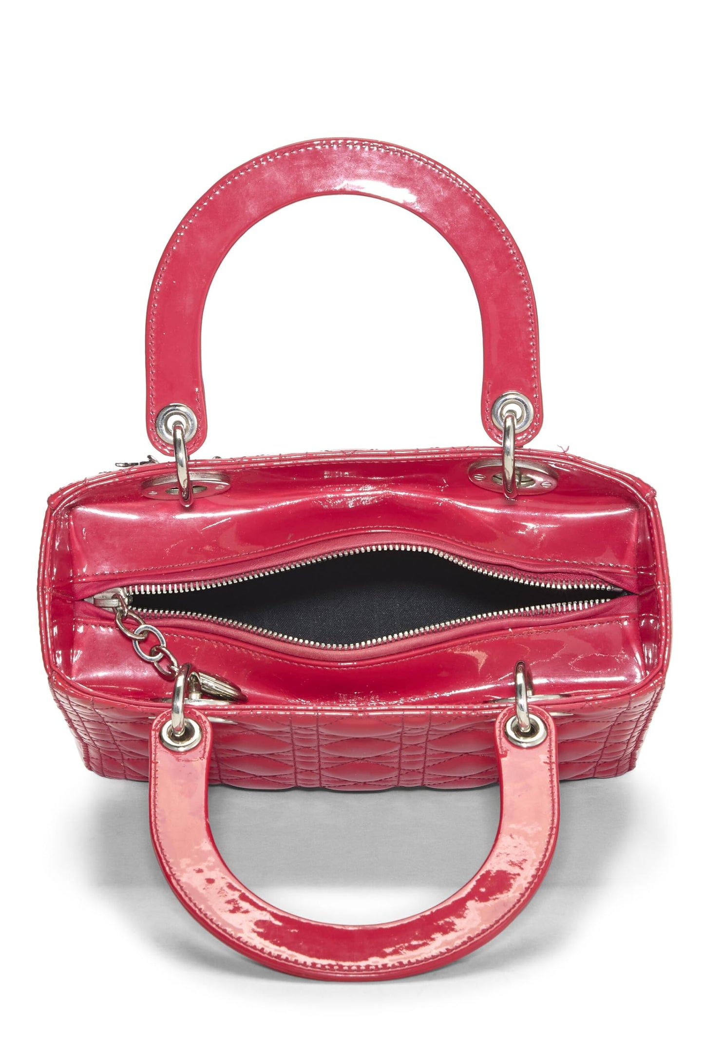 Dior, Red Patent Leather Lady Dior Medium, Pink