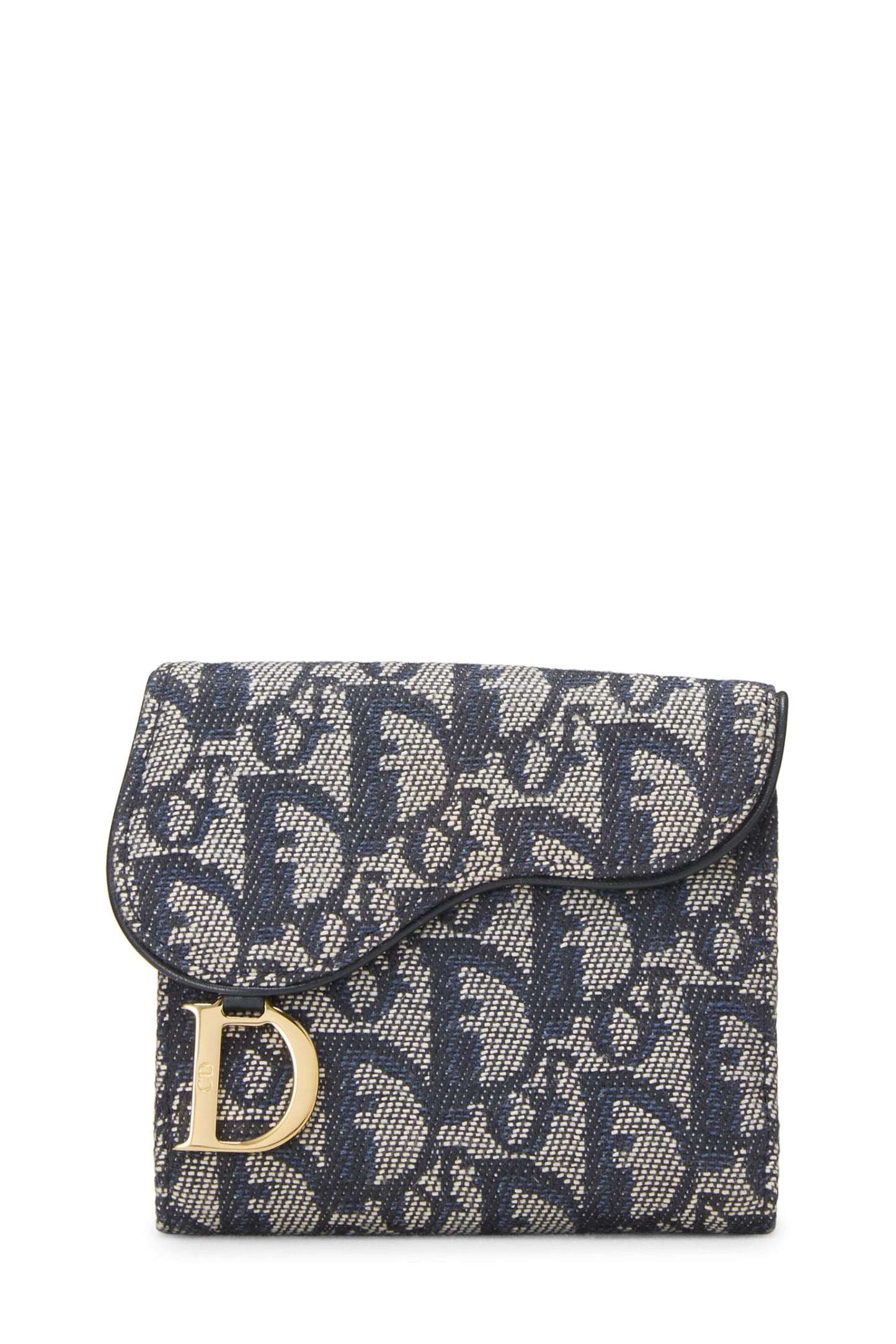 Dior, Navy Trotter Canvas Saddle Wallet, Navy