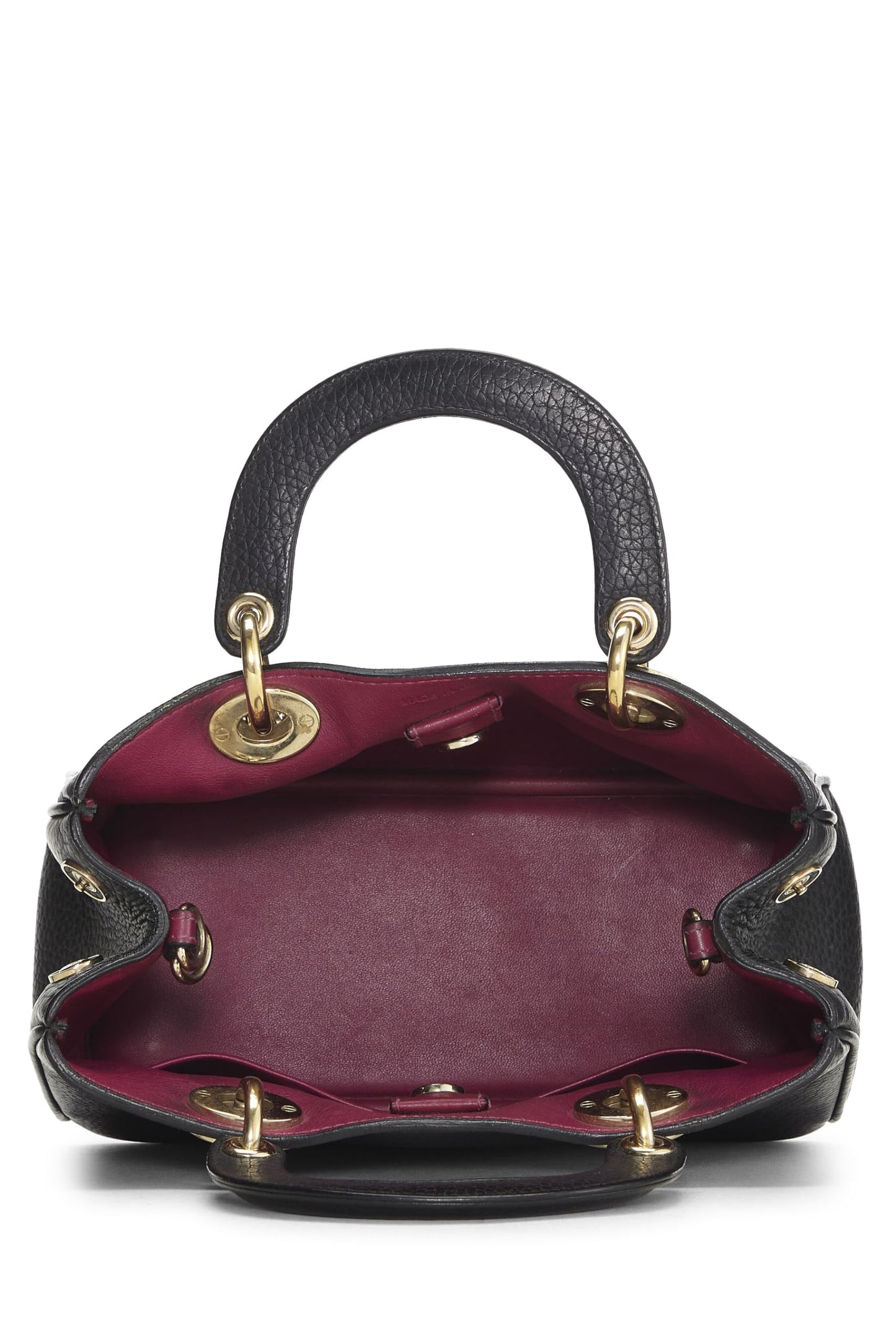 Dior, Black Calfskin Diorissimo Handbag Mini, Black