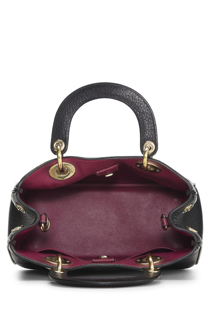 Dior, Black Calfskin Diorissimo Handbag Mini, Black