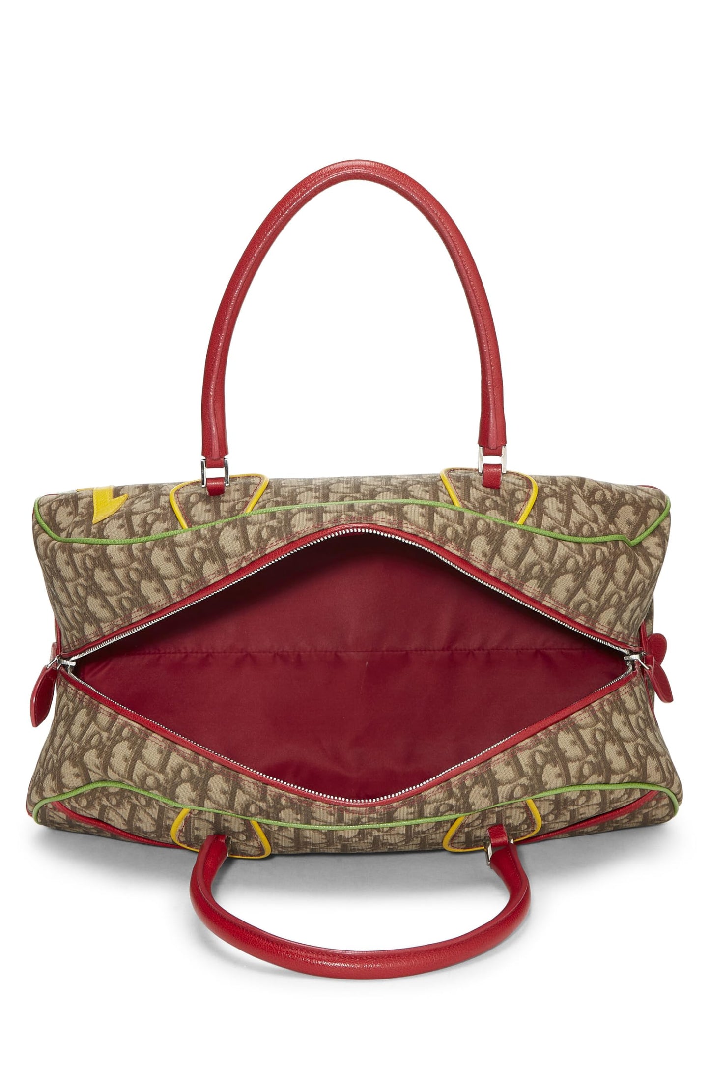 Dior, Brown Trotter Coated Canvas Rasta Bowler Bag, Brown