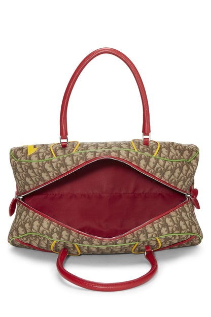 Dior, Brown Trotter Coated Canvas Rasta Bowler Bag, Brown