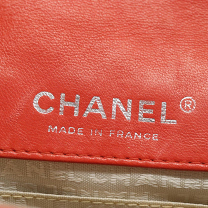 CHANEL Matelasse Chain mini Hand Bag Lamb Skin Orange CC 82245A