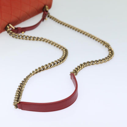 CHANEL Matelasse Shoulder Bag Caviar Skin Beige CC 82249A