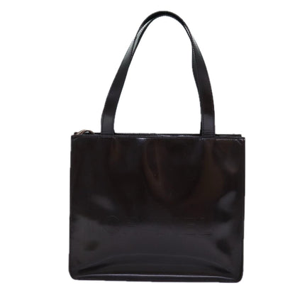 CHANEL COCO Mark Hand Bag Enamel Brown CC 83416
