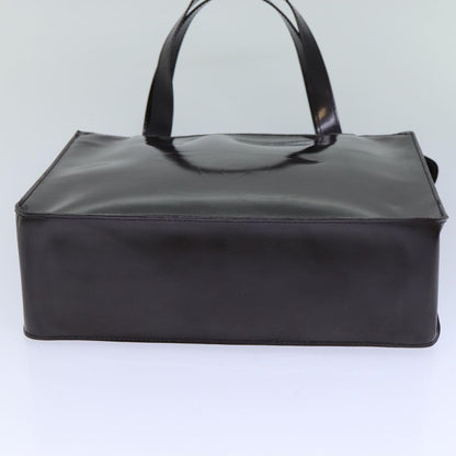CHANEL COCO Mark Hand Bag Enamel Brown CC 83416