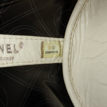 Chanel Sac Crumpled Calfskin PVC Camellia Bucket