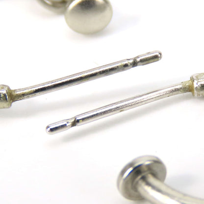 Chanel Coco Mark Metal White Earrings