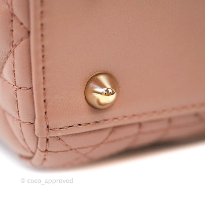 Christian Dior Lambskin My ABCDior Lady Dior Dark Beige Gold Hardware