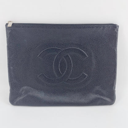 Chanel Black Leather Clutch