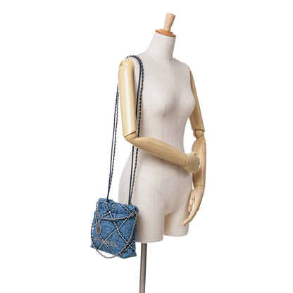 Chanel Sac Mini Denim Stitched 22 Satchel