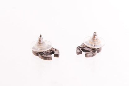 Chanel '13 CC Globe Gunmetal Earrings