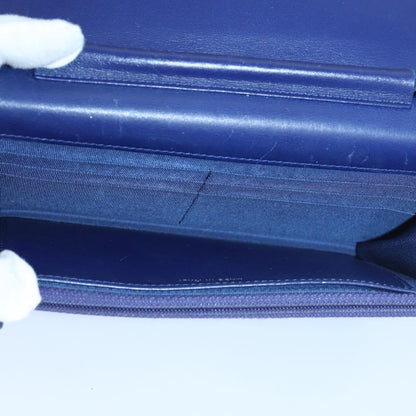 CHANEL Chain Shoulder Bag Moquette Navy CC 84139