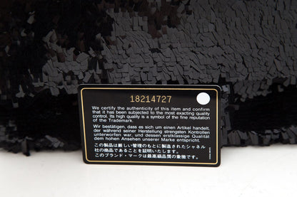 Chanel Black Sequin 2013/14 Single Flap Handbag