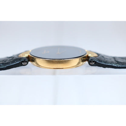 Good ( Rank AB) Dior Leather Quartz Watch BlackS24062407