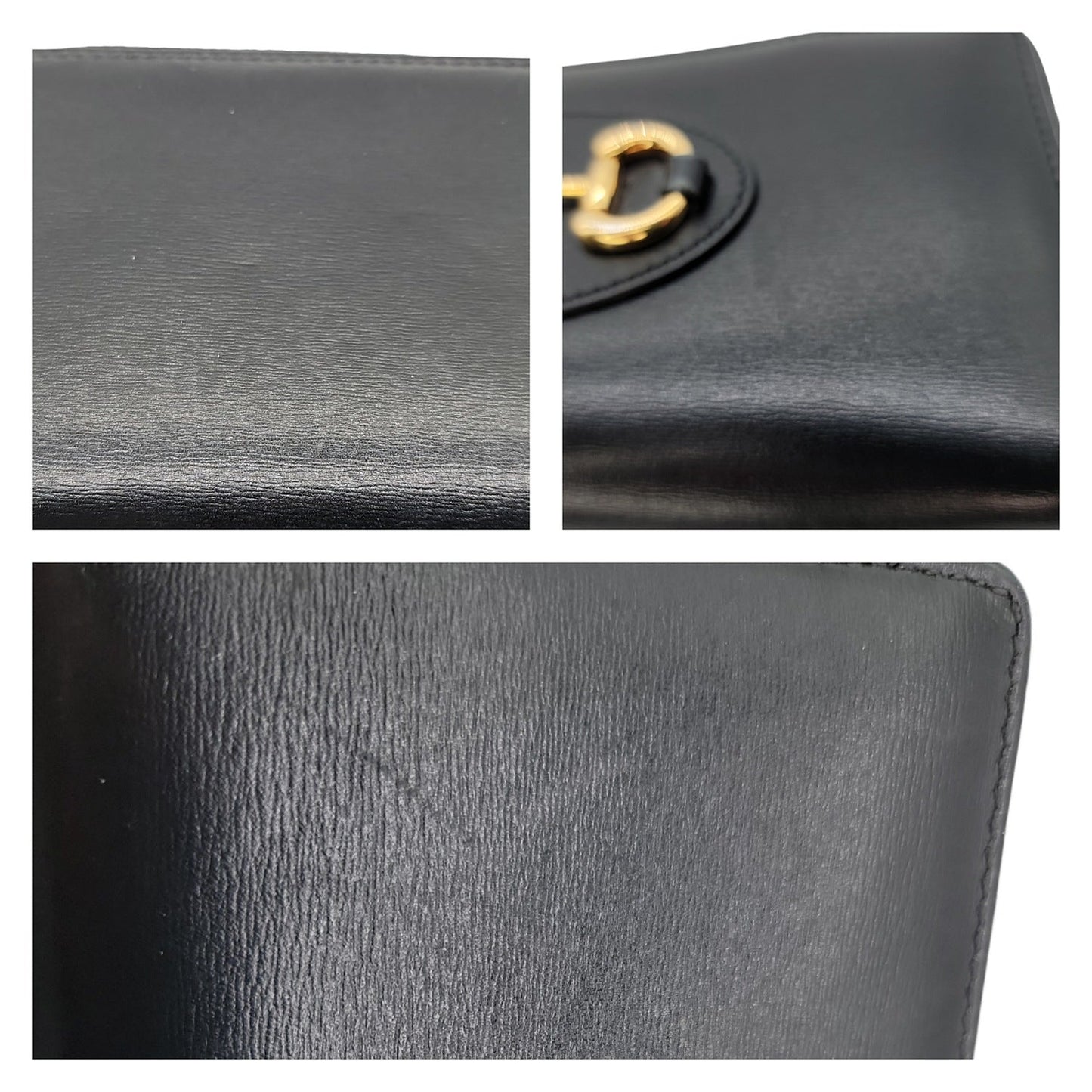 Gucci Black Calfskin 1955 Horsebit Long Wallet