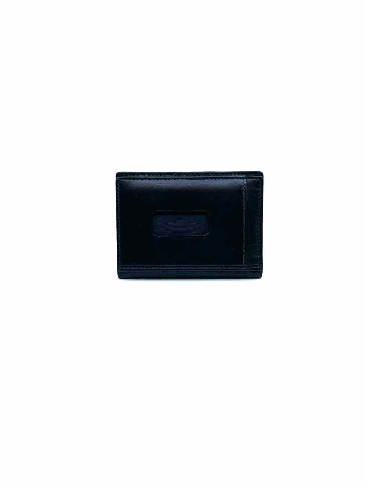 GUCCI Black Leather Monogram Card Holder