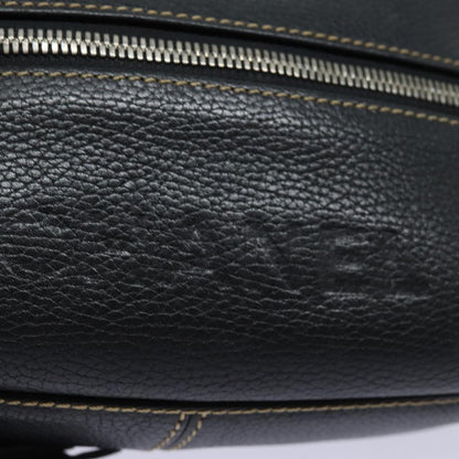CHANEL Shoulder Bag Leather Black Silver CC 87033