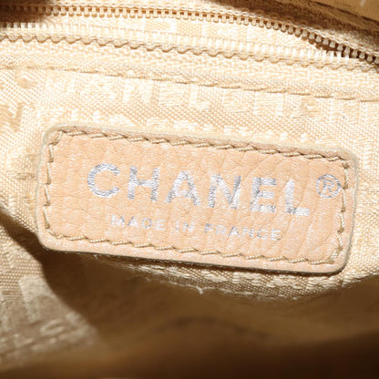 CHANEL Shoulder Bag Leather Black Silver CC 87033