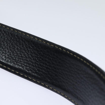 CHANEL Shoulder Bag Leather Black Silver CC 87033
