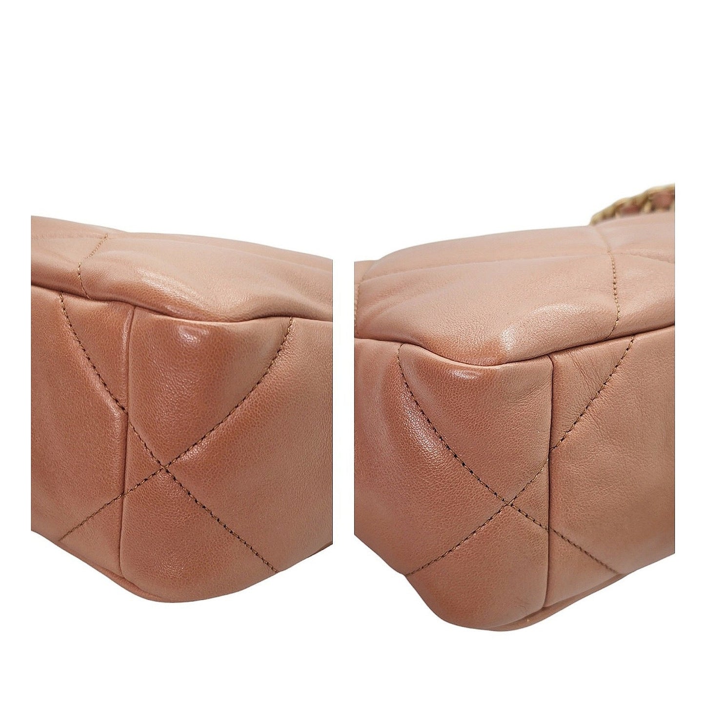 Chanel 19 Lambskin Quilted Medium Flap Bag Caramel