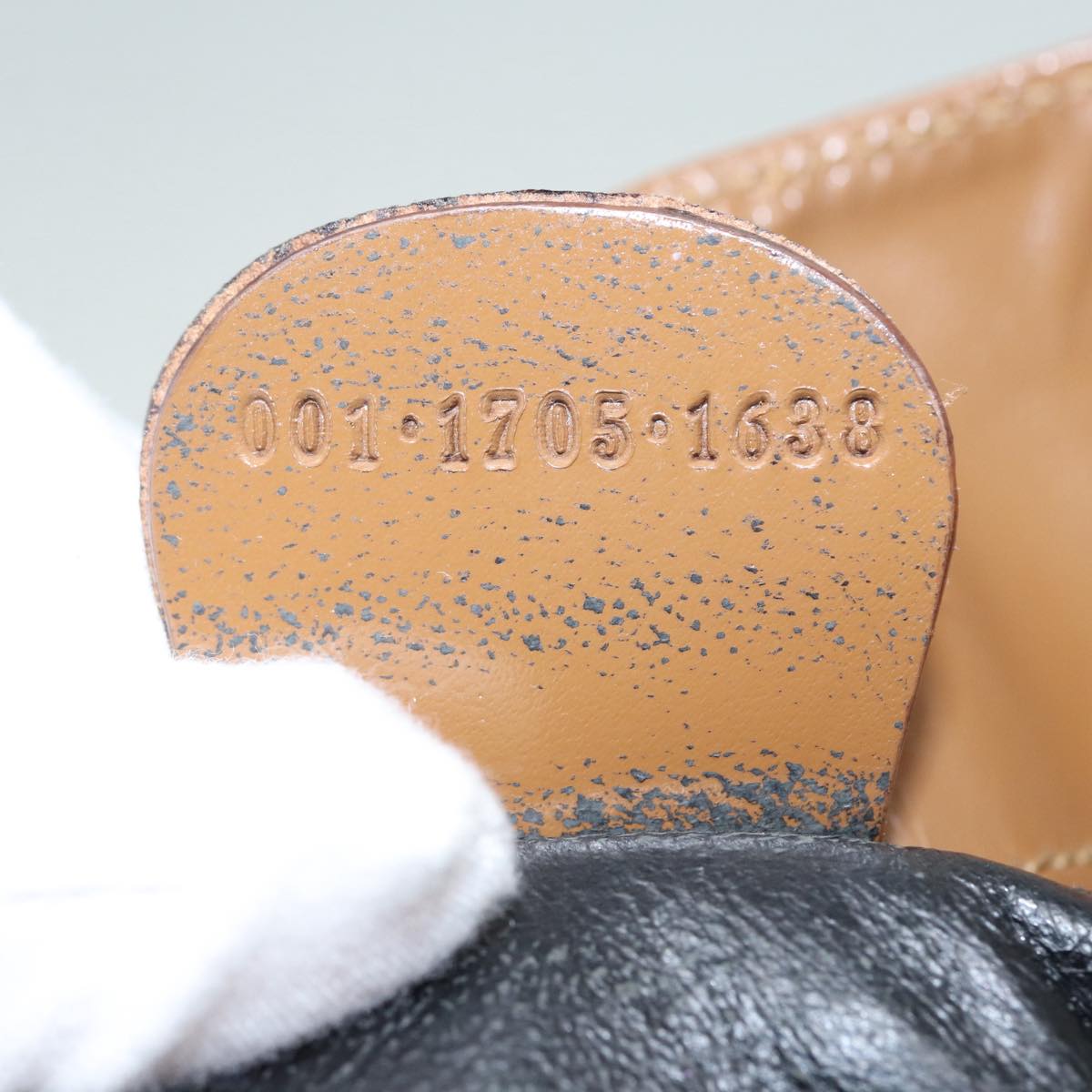 GUCCI Bamboo Hand Bag patent 2way Bronze  87342