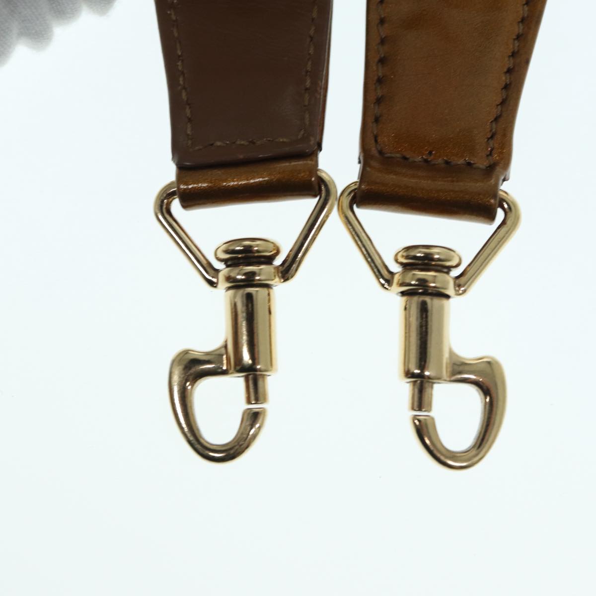 GUCCI Bamboo Hand Bag patent 2way Bronze  87342
