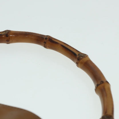 GUCCI Bamboo Hand Bag patent 2way Bronze  87342