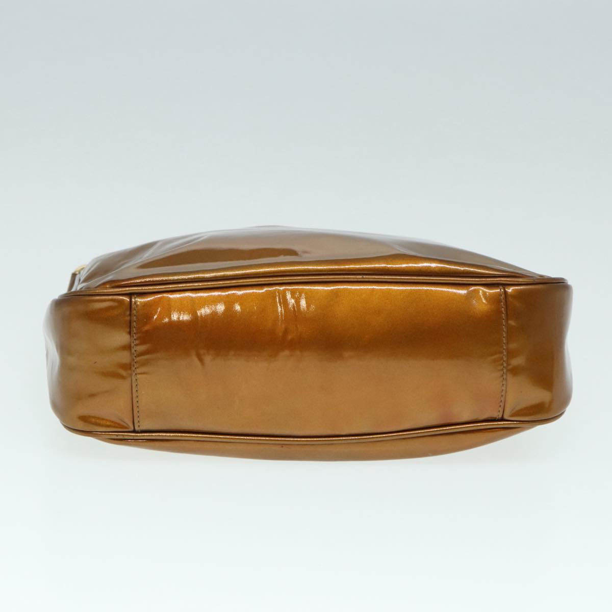 GUCCI Bamboo Hand Bag patent 2way Bronze  87342