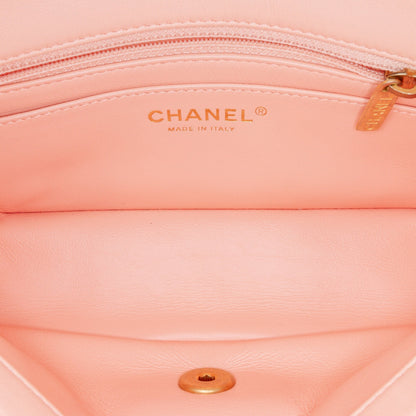 Chanel Sac Mini Rectangular Lambskin Pearl Crush Flap