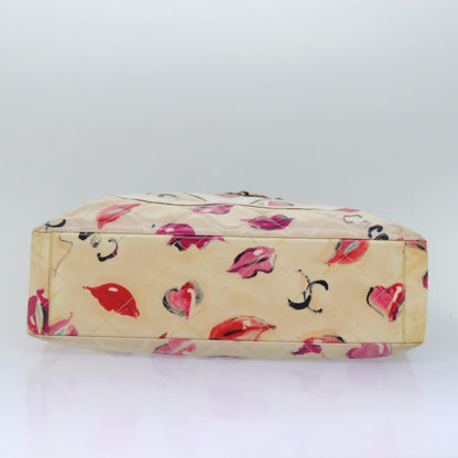 CHANEL Lip Tote Bag Enamel White Red CC 87655A