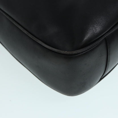 GUCCI Bamboo Shoulder Bag Leather 2way Black Silver 0011577  87779