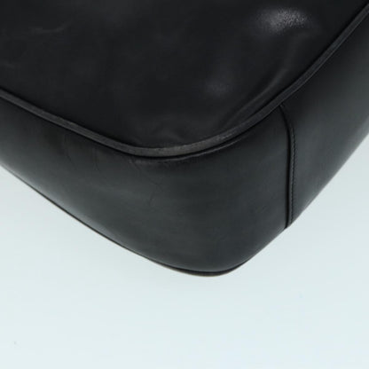 GUCCI Bamboo Shoulder Bag Leather 2way Black Silver 0011577  87779
