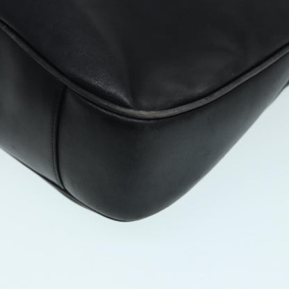 GUCCI Bamboo Shoulder Bag Leather 2way Black Silver 0011577  87779