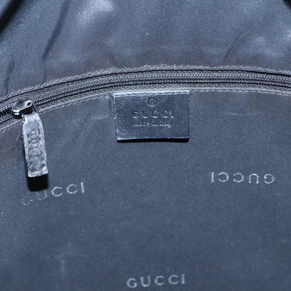 GUCCI Bamboo Shoulder Bag Leather 2way Black Silver 0011577  87779