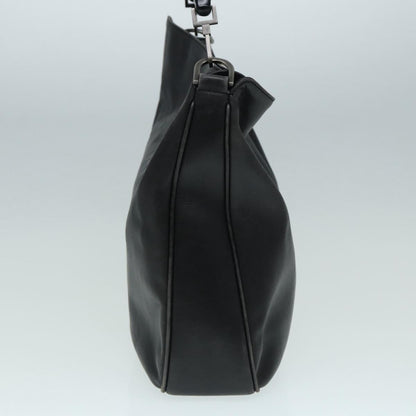GUCCI Bamboo Shoulder Bag Leather 2way Black Silver 0011577  87779