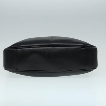 GUCCI Bamboo Shoulder Bag Leather 2way Black Silver 0011577  87779