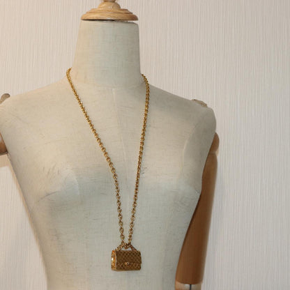 CHANEL Necklace Metal Gold CC 87804A