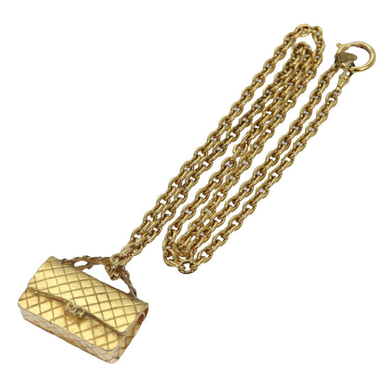 CHANEL Necklace Metal Gold CC 87804A