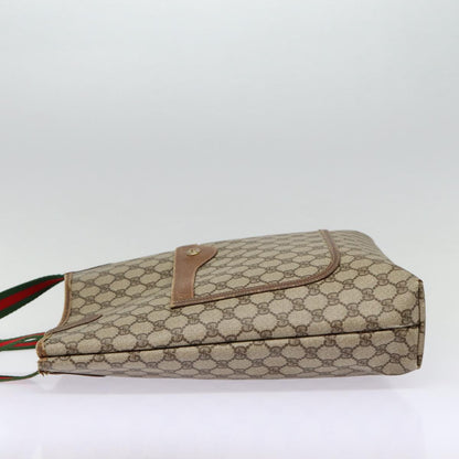 GUCCI GG Supreme Web Sherry Line Tote Bag PVC Beige Red 40 02 003  88155