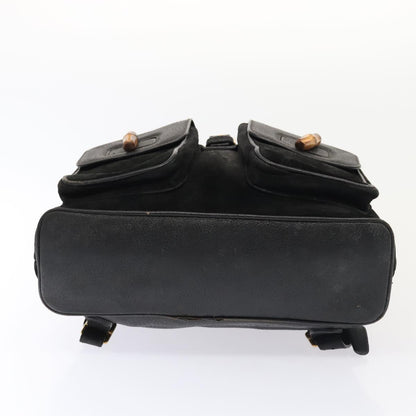 GUCCI Bamboo Backpack Suede Black Gold 003 58 0016  88180