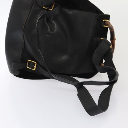 GUCCI Bamboo Backpack Suede Black Gold 003 58 0016  88180