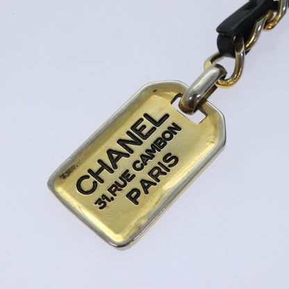 CHANEL Matelasse Chain Shoulder Bag Leather Gold Black CC 88263